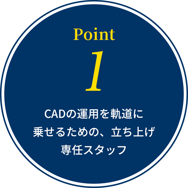 Point1:CADの運用を軌道に乗せるための、立ち上げ専任スタッフ